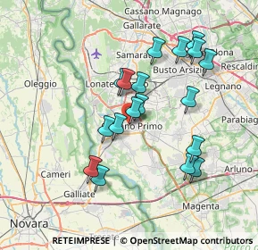 Mappa Via Francesca De Maestri Colleoni, 20022 Castano Primo MI, Italia (6.63111)