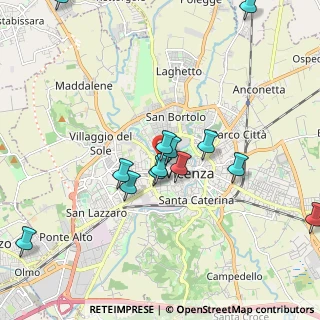 Mappa Contrà Porta Santa Croce, 36100 Vicenza VI, Italia (2.06308)