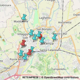 Mappa Contrà Porta Santa Croce, 36100 Vicenza VI, Italia (1.7425)