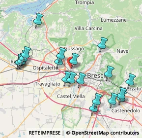 Mappa Via Massimo Bonomi, 25064 Gussago BS, Italia (8.7245)