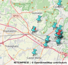 Mappa Via Massimo Bonomi, 25064 Gussago BS, Italia (5.00368)