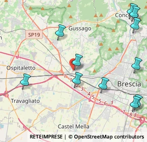 Mappa Via Massimo Bonomi, 25064 Gussago BS, Italia (5.46818)