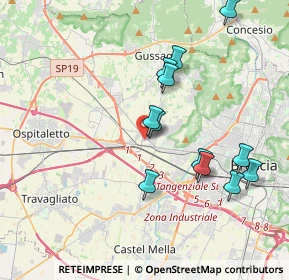 Mappa Via Massimo Bonomi, 25064 Gussago BS, Italia (3.71667)