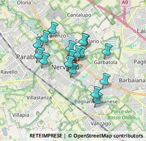 Mappa Via Gabriele D'Annunzio, 20014 Nerviano MI, Italia (1.36824)