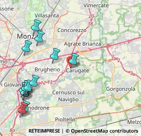 Mappa SP 121 Pobbiano, 20061 Carugate MI (5.28357)