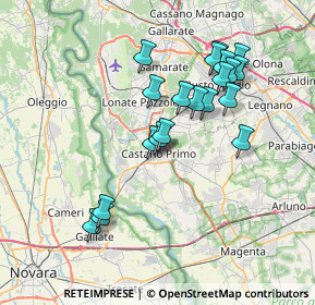 Mappa Via Roma, 20022 Castano Primo MI, Italia (6.908)