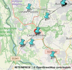 Mappa Via Palestro, 20022 Castano Primo MI, Italia (6.08444)
