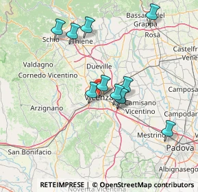 Mappa Viale Mariano Rumor, 36043 Camisano Vicentino VI, Italia (12.95818)
