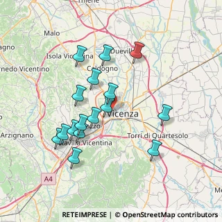 Mappa Via Battaglione Vicenza, 36100 Vicenza VI, Italia (6.955)