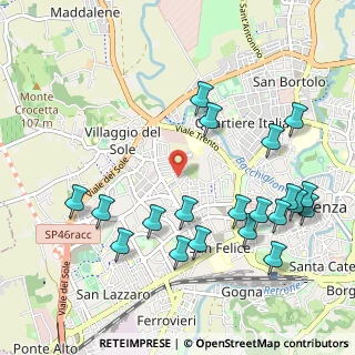 Mappa Via Battaglione Vicenza, 36100 Vicenza VI, Italia (1.177)