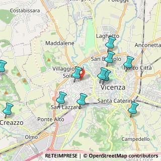 Mappa Via Battaglione Vicenza, 36100 Vicenza VI, Italia (2.21091)