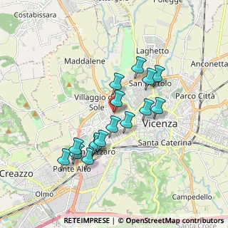 Mappa Via Battaglione Vicenza, 36100 Vicenza VI, Italia (1.57625)