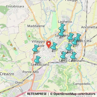 Mappa Via Battaglione Vicenza, 36100 Vicenza VI, Italia (1.72636)