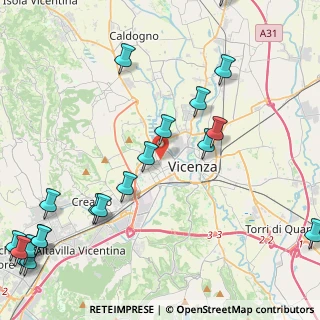 Mappa Via Battaglione Vicenza, 36100 Vicenza VI, Italia (6.136)