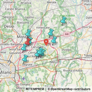 Mappa Via San Francesco, 20060 Pessano Con Bornago MI, Italia (6.59)