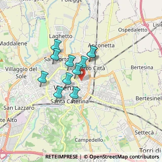 Mappa Via G. E. di Velo, 36100 Vicenza VI, Italia (1.24455)