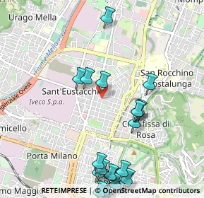 Mappa Via della Valle, 25128 Brescia BS, Italia (1.2605)