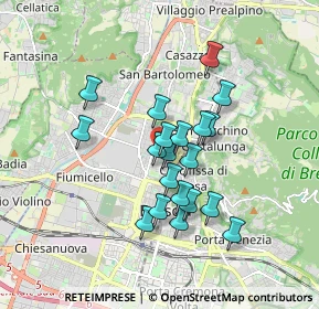 Mappa Via della Valle, 25128 Brescia BS, Italia (1.3985)