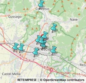 Mappa Via della Valle, 25128 Brescia BS, Italia (2.72091)