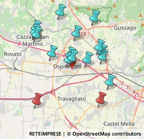 Mappa Via G. la Pira, 25035 Ospitaletto BS, Italia (3.51235)