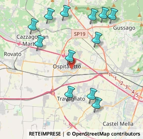 Mappa Via G. la Pira, 25035 Ospitaletto BS, Italia (4.6225)