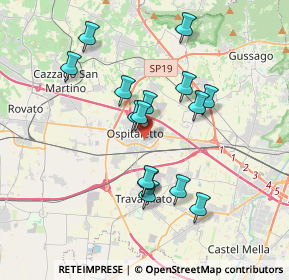 Mappa Via G. la Pira, 25035 Ospitaletto BS, Italia (3.254)