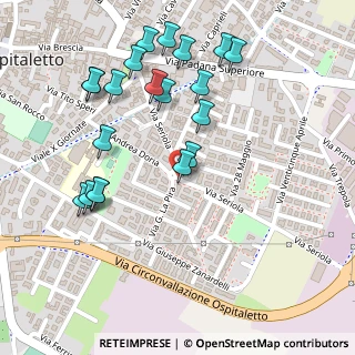 Mappa Via G. la Pira, 25035 Ospitaletto BS, Italia (0.2675)