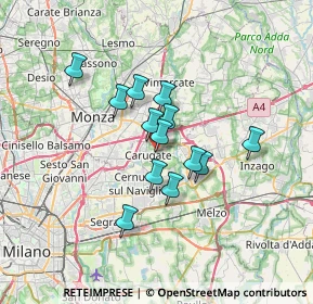 Mappa Via Fossati, 20061 Carugate MI, Italia (4.97231)