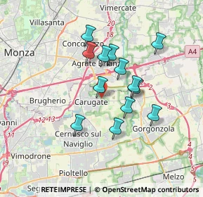 Mappa Via Fossati, 20061 Carugate MI, Italia (2.86692)