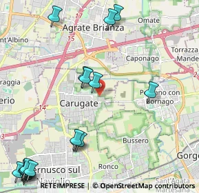 Mappa Via Fossati, 20061 Carugate MI, Italia (3.06944)