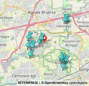 Mappa Via Fossati, 20061 Carugate MI, Italia (1.83167)