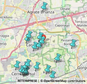 Mappa Via Fossati, 20061 Carugate MI, Italia (2.4895)