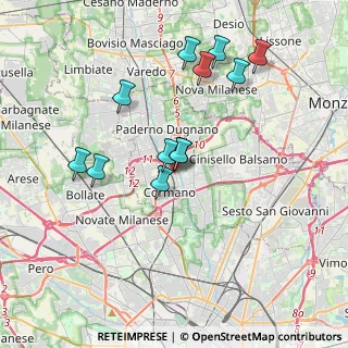 Mappa Via Luigi Colombo, 20095 Cusano Milanino MI, Italia (3.4725)
