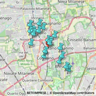 Mappa Via Luigi Colombo, 20095 Cusano Milanino MI, Italia (1.4795)