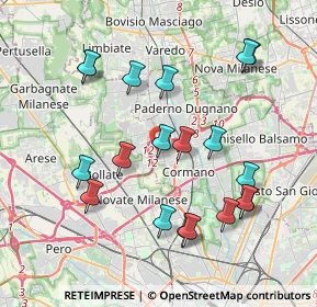 Mappa Via dell'Industria, 20037 Cormano MI, Italia (3.98368)