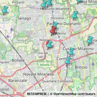 Mappa Via dell'Industria, 20037 Cormano MI, Italia (2.63833)
