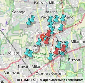 Mappa Via dell'Industria, 20037 Cormano MI, Italia (1.5615)