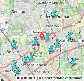Mappa Via dell'Industria, 20037 Cormano MI, Italia (2.37167)