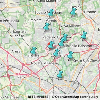Mappa Via Cesare Beccaria, 20037 Paderno Dugnano MI, Italia (3.57182)