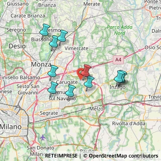 Mappa Via Ruggero da Pessano, 20060 Pessano Con Bornago MI, Italia (6.88182)
