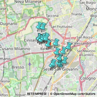 Mappa Via Sant'Antonio da Padova, 20092 Cinisello Balsamo MI, Italia (1.2555)