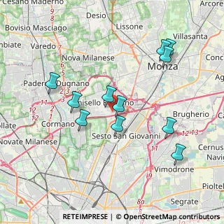 Mappa Via Sant'Antonio da Padova, 20092 Cinisello Balsamo MI, Italia (3.74364)