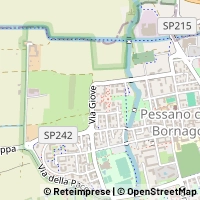 Mapa Pessano con Bornago