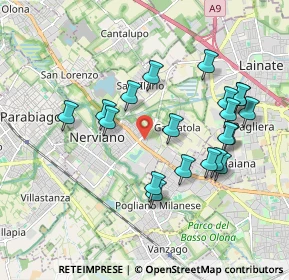 Mappa Via Gaetano Donizetti, 20014 Nerviano MI, Italia (1.854)