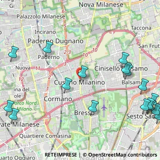 Mappa Via Carlo Sormani, 20095 Cusano Milanino MI, Italia (3.15294)