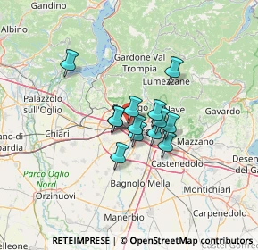 Mappa Via Ponte Gandovere, 25064 Gussago BS, Italia (8.03231)