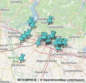 Mappa Via Ponte Gandovere, 25064 Gussago BS, Italia (9.7635)