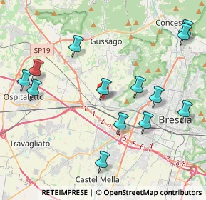 Mappa Via Ponte Gandovere, 25064 Gussago BS, Italia (4.63077)