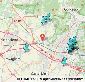 Mappa Via Ponte Gandovere, 25064 Gussago BS, Italia (4.90333)