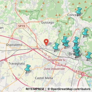 Mappa Via Ponte Gandovere, 25064 Gussago BS, Italia (5.52583)